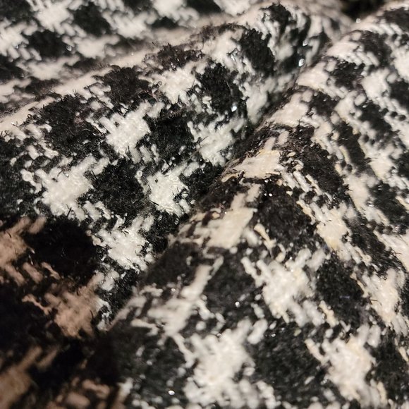 BLACK AND WHITE TWEED JACKET DENVER HAYES MED Sparkles - Picture 10 of 11